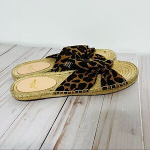 J. Crew Cheetah Animal Print Slip on Espadrille Sandals